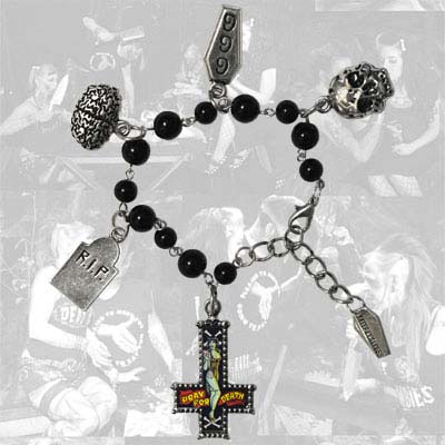 Show product details for Pray For Death Charm Bracelet by Kreepsville 666