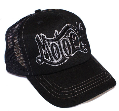 Motor Age Clothing- Logo on a BLACK/BLACK Trucker Hat