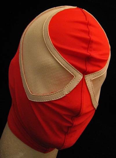 Lucha Libre Wrestling Mask- Buzz Spandex Mask (Red/Silver)