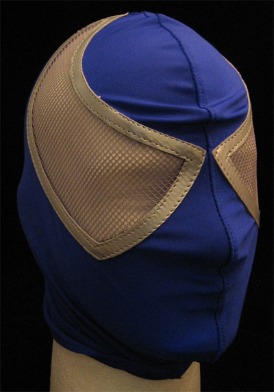 Lucha Libre Wrestling Mask- Buzz Spandex Mask (Blue/Silver)