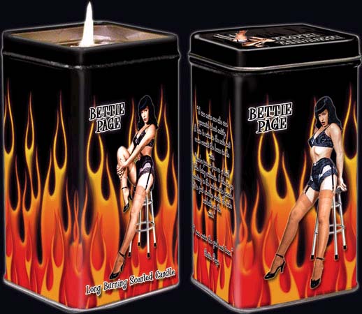 Bettie Page- Hot Bettie tin candle