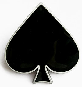 Show product details for Black Spade belt buckle (bb274)