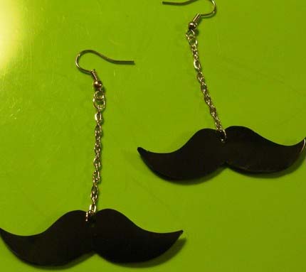 Dali Mustache Dangling Earrings by Little Angels