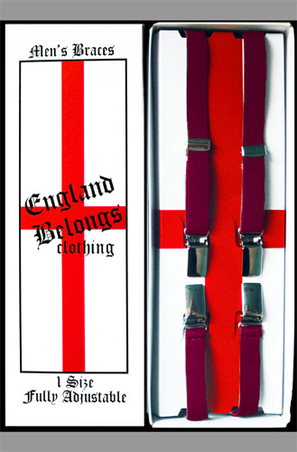 1/2" Braces by England Belongs- BURGUNDY