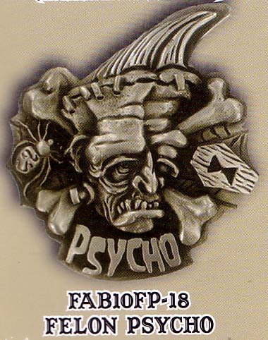 Psycho belt buckle by Felon Clothing (bb429)