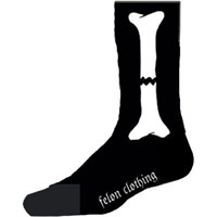 Show product details for Broken Bones guys socks by Felon Clothing
