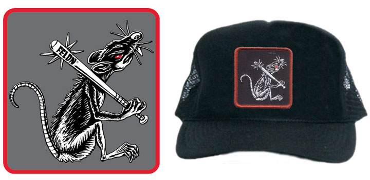 Rat Batter trucker hat by Felon Clothing