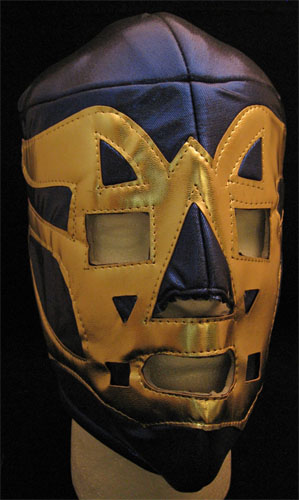 Lucha Libre Wrestling Mask- Fishman (Blue/Gold)