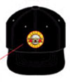 Guns N Roses- Logo embroidered on a black flex fit baseball hat
