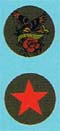 Show product details for A Mano Classic Tattoos Earrings - Grey Delux Eagle & Rose / Star - SALE