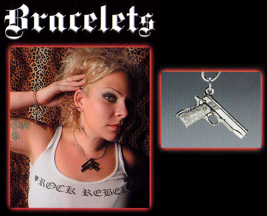 Gun Charm Bracelet by Rock Rebel - SALE