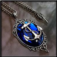 Anchor Necklace in BLUE by Horribell
