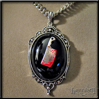 Bloody Cleaver Necklace by Horribell