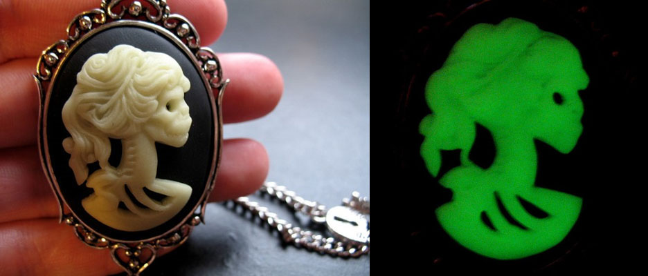 Glow In The Dark Goddess Necklace by Horribell