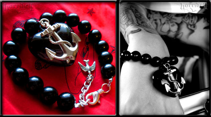 Sailors Dream Anchor Heart Bracelet by Horribell
