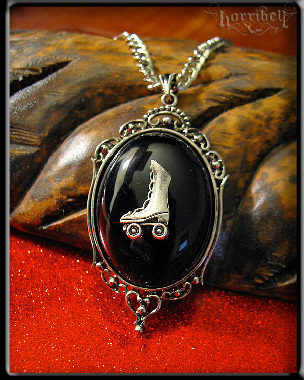 Antique Roller Skate Necklace by Horribell