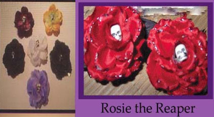 Show product details for Rosie The Reaper hair clips by Hairy Scary