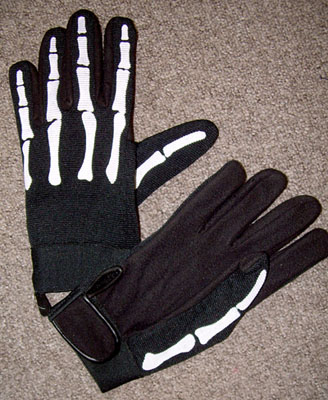 Skeleton Gloves With Velcro Wrists (Sale price!)