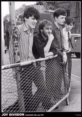 Joy Division- Band By Fence poster