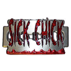 Sick Chick Razor Blade belt buckle by Kreepsville 666 (bb409) - SALE