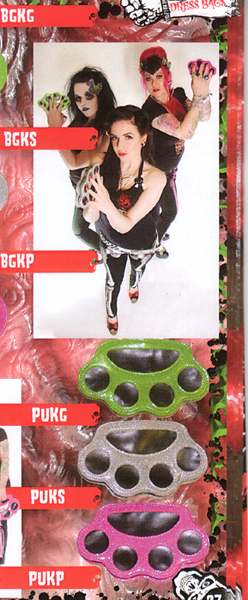 Show product details for Knuckle Duster Glitter Change Purse by Kreepsville 666 - SALE