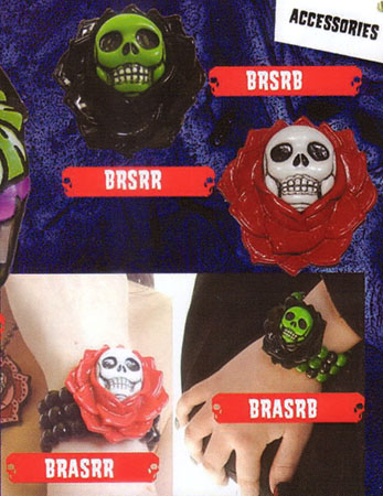 Skull Rose Bracelet by Kreepsville 666