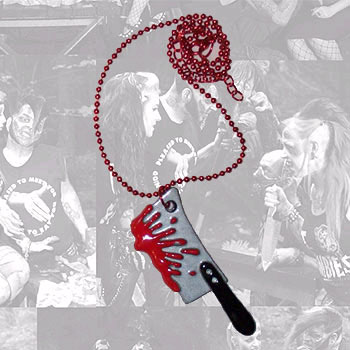 Show product details for Bloody Cleaver Necklace by Kreepsville 666