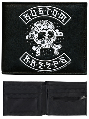 Kustom Kreeps 1% (Tattooed Skull & Bones) Wallet by Sourpuss - SALE