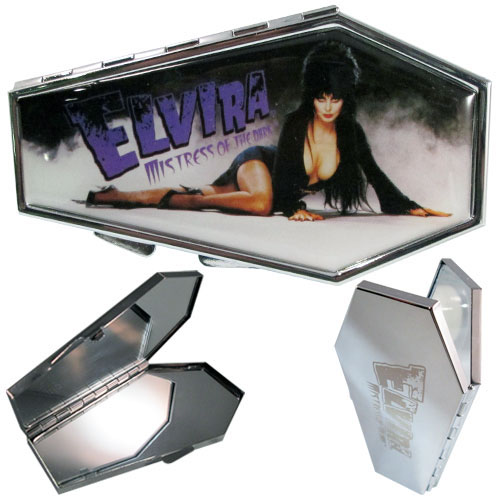 Elvira- Laying Down Coffin Shaped Compact Mirror by Kreepsville 666