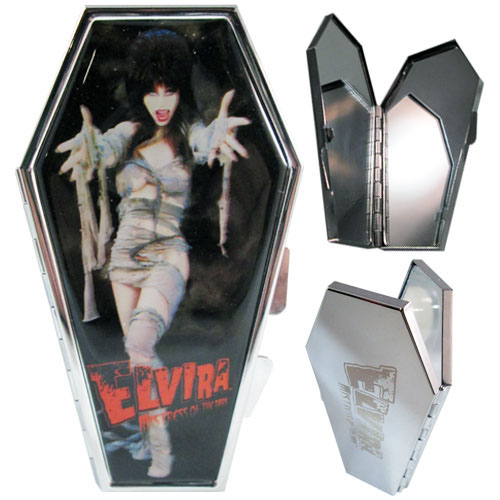 Elvira-Mummy Coffin Shaped Compact Mirror by Kreepsville 666