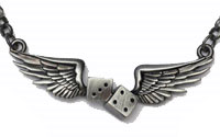 Flying Dice Necklace by Kitsch N Kouture