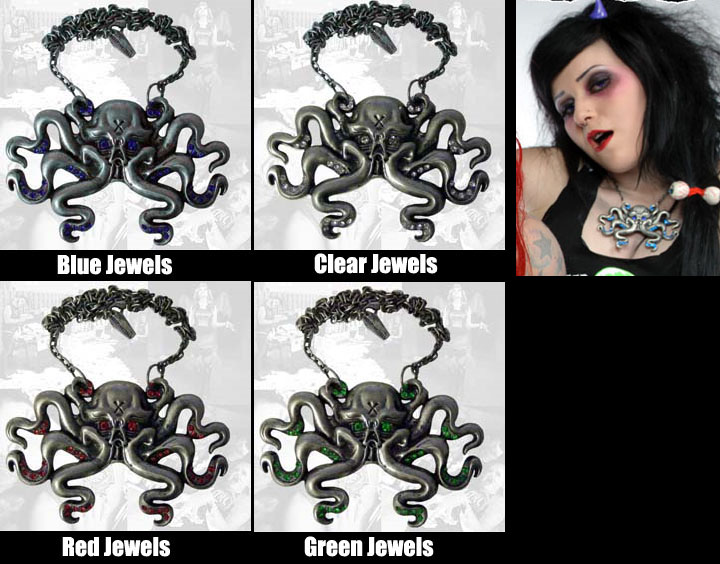 Octoskull Necklace by Kreepsville 666