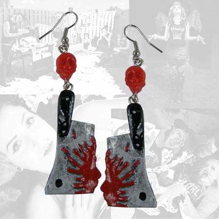 Bloody Cleaver Earrings by Kreepsville 666
