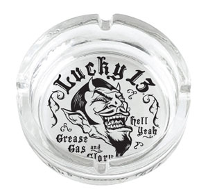Grease Gas & Glory Glass Ashtray by Lucky 13 - SALE