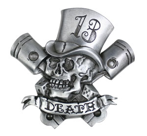 Death belt buckle (With Bottle Opener Back!) by Lucky 13 (bb192) - SALE