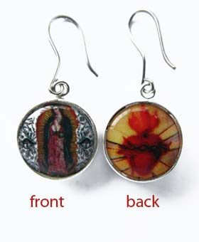 Guadalupe (Lady Of Guadalupe / Sacred Heart) Earrings by A Mano Trading Co.