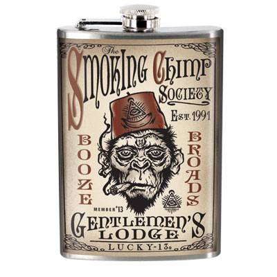 Smoking Chimp Flask by Lucky 13