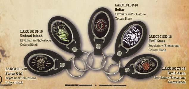 Leather Keychain With Photostone by Lucky 13 - SALE