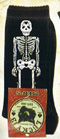 Show product details for Beezlebub Sox in BLACK WITH WHITE by Lucky 13 - SALE