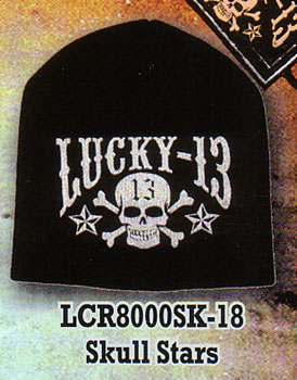 Skull & Stars Screened Beanie by Lucky 13