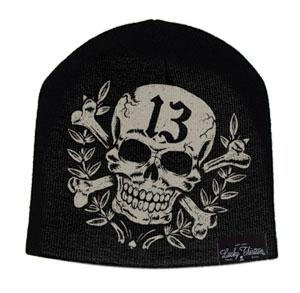 Triumph Skull Screened Beanie by Lucky 13