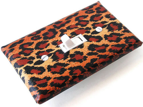 Leopard light switch plate by Instant Living