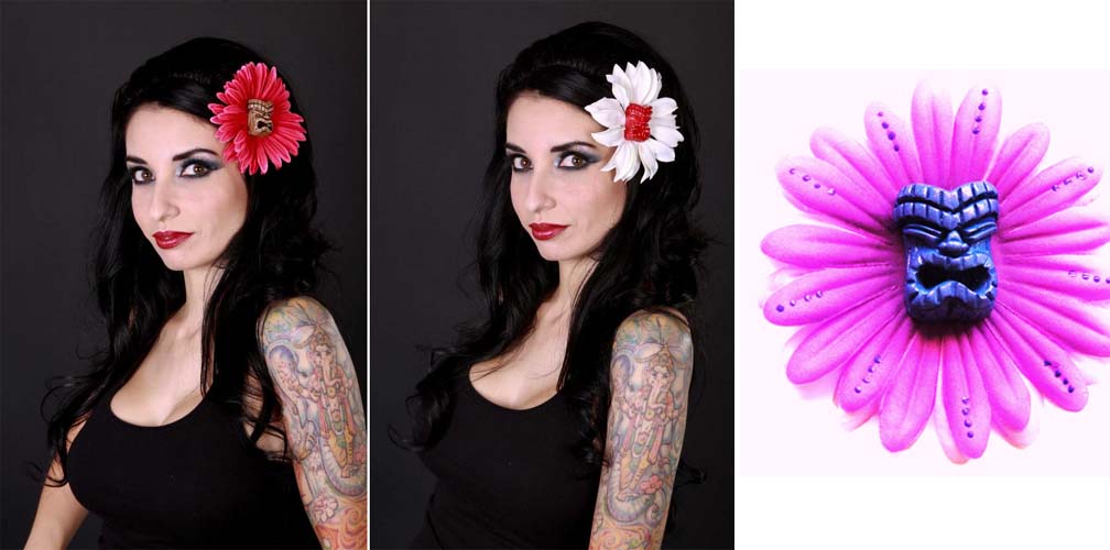 Show product details for Tiki Hair Flower Clip by Lila-Jo