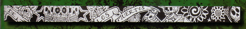 Show product details for Day Of The Dead Printed Leather Belt by Rock Rebel