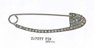 Show product details for Rhinestone Brooch by Liquor Brand Clothing- Safety Pin (Sale price!)