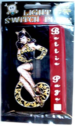 Bettie Page- Leopard Tail light switch plate
