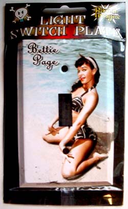 Bettie Page- On Beach light switch plate