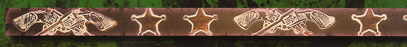 Show product details for Western Marshall Embossed Leather Belt by Rock Rebel