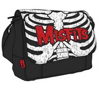 Show product details for Misfits- Rib Cage on a black messenger bag