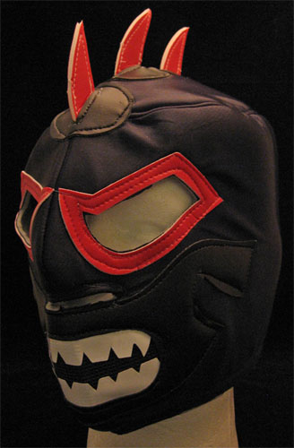 Lucha Libre Wrestling Mask- Mephisto (Black/Red)